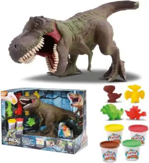 Brinquedo Dinossauro com Massinha de Modelar e Acessórios TRex Ataca - Divertoys - Imagem 2