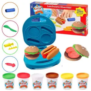 Brinquedo de Massa de Modelar com Acessórios Diver Massa Lanchonete Divertida - Divertoys - Imagem 4