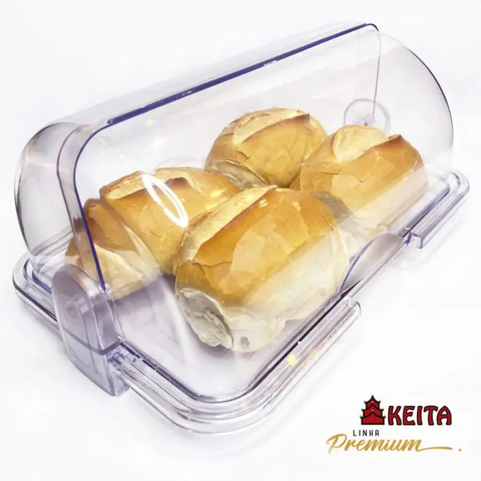 Porta Pão Cristal com Basculante Premium - Keita - Imagem 2