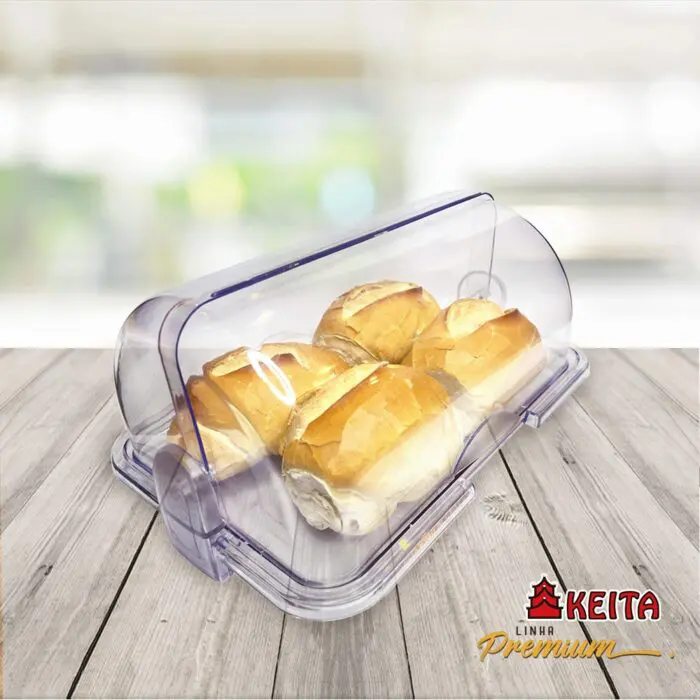 Porta Pão Cristal com Basculante Premium - Keita - Imagem 4