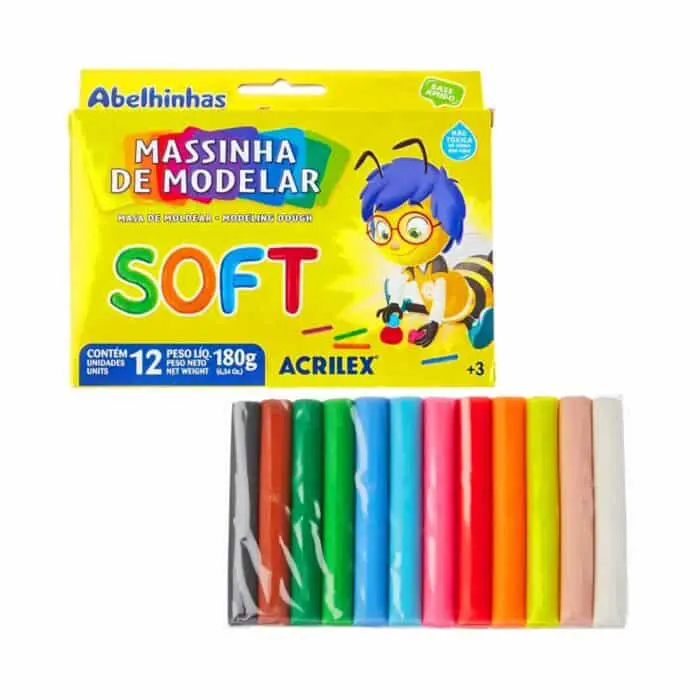 Massinha de Modelar Soft 12 Cores Acrilex - Imagem 2