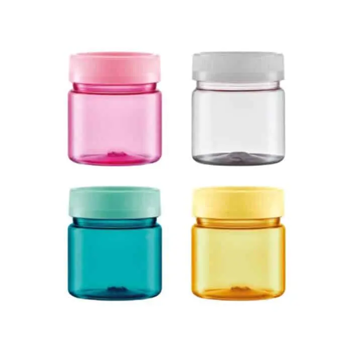 Mini Pote de Plástico Transparente Mix Cores 150ml - Indústria Bandeirantes - Imagem 1