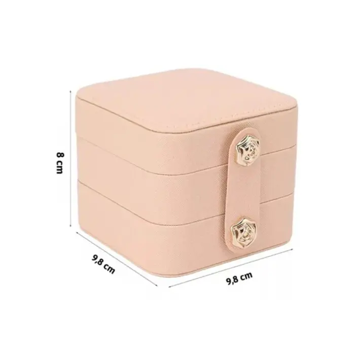 Porta Joias 3 Andares PU  9,5CM X 9,5CM X 8CM - Imagem 4