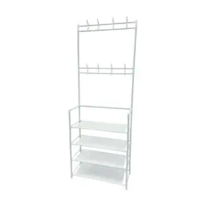 Organizador Multiuso 4 Prateleiras + 8 Ganchos 26,5x60x154cm Cosy - Imagem 2