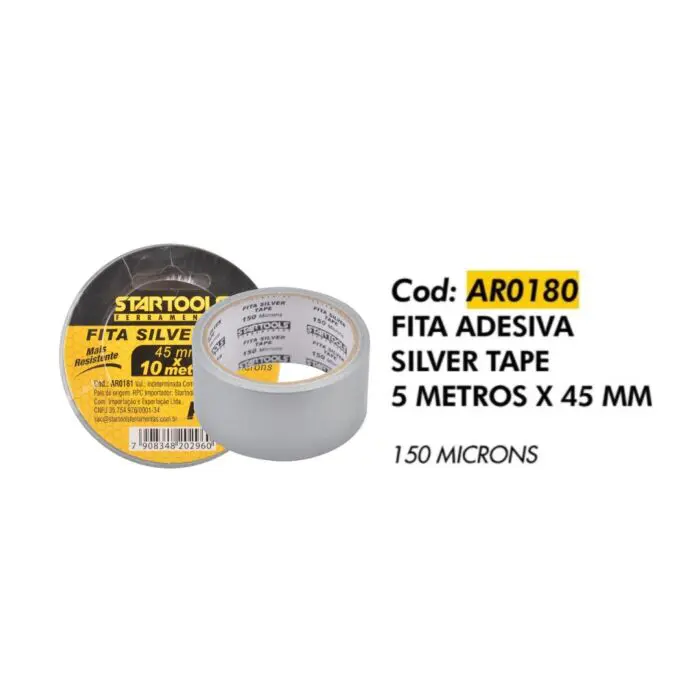 Fita Silver Tape 45mm 5M Pro Startools - Imagem 2