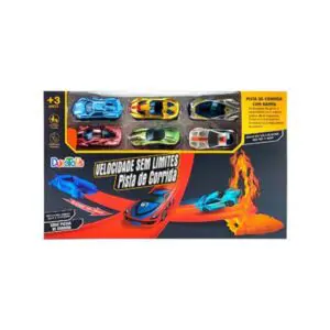 Brinquedo Conjunto 6 Carrinhos + Pista de Corrida - Dutetoys