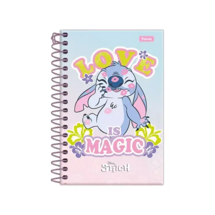 Caderno Universitário Stitch 1 Matéria 80 Folhas - Foroni - Imagem 4