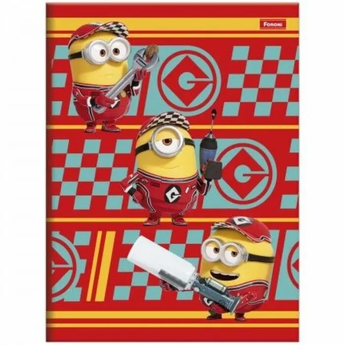 Caderno Brochura Pequeno 1/4 Minions 80 Folhas - Foroni - Imagem 4