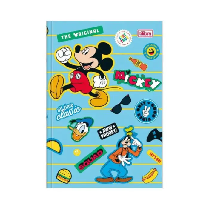 Caderno Brochura Pequeno 1/4 Mickey 80 Folhas - Tilibra - Imagem 4