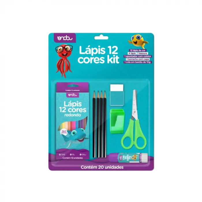 Kit Escolar 20 Peças - Onda Pro - Imagem 1