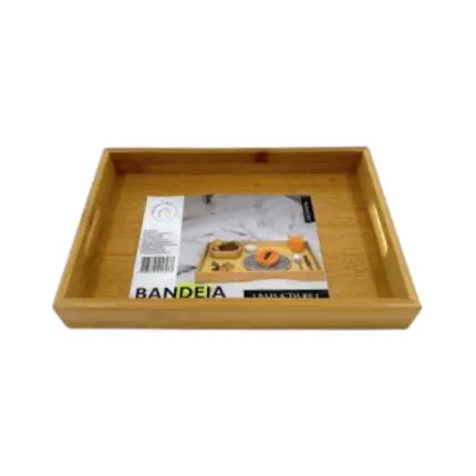 Bandeja de Bamboo 33x22x4,3cm Linha Istambul - Rio Home