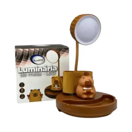 Luminária de Mesa LED de Capivara em Plástico ABS HQ59739 - Interponte