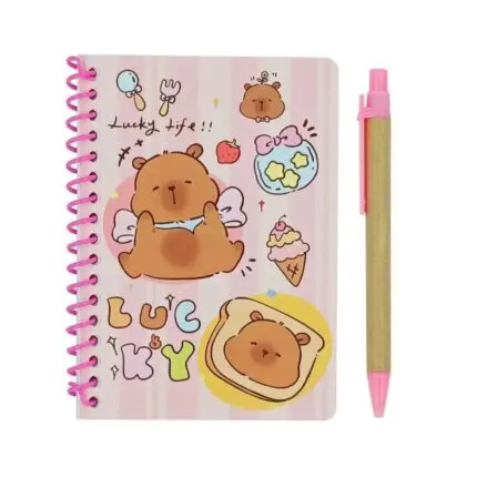 Bloco para Anotações com Caneta 48 folhas 70g/m² 105mmx150mm Capivara Sortido - Inter Paper