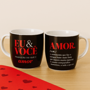 Caneca de Porcelana Urban 360ml Frases Dia dos Namorados - BrasFoot - Imagem 2
