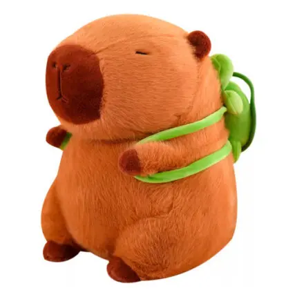 Brinquedo de Pelúcia de Capivara com Mochila de Tartaruga 30cm
