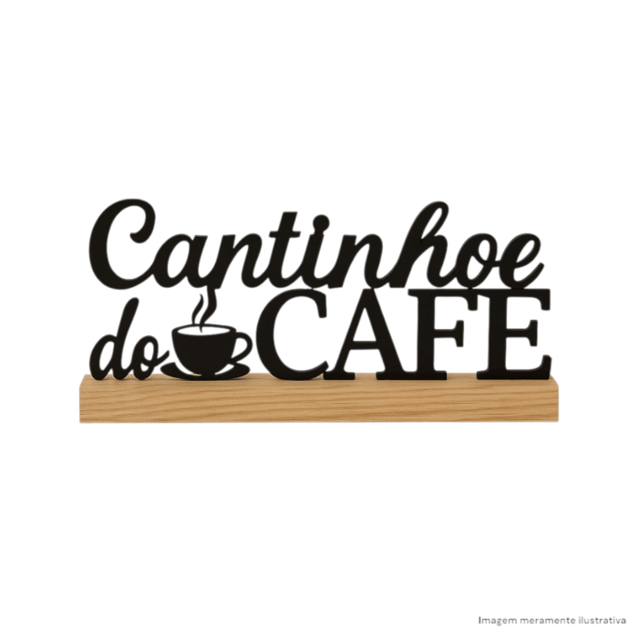 Placa Decorativa Cantinho do Café em MDF 1 Peça - Imagem 1