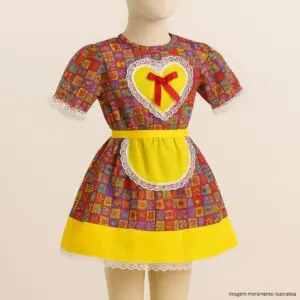 Vestido Caipira com Bermuda Infantil Sortido - Bella Festa - Imagem 2