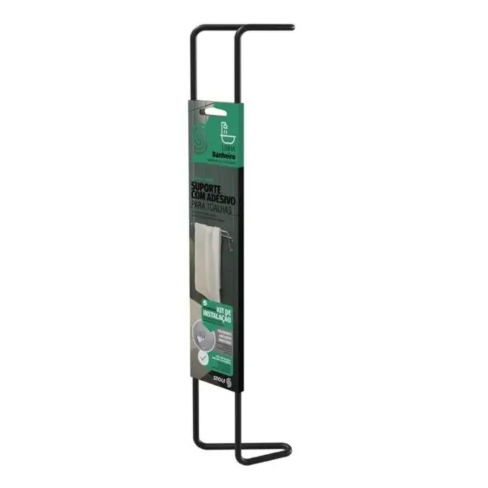 Suporte para Toalha com Adesivo 41,5cm Linha Black - Stolf - Imagem 1
