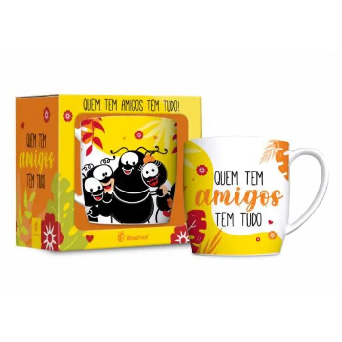 Caneca Porcelana Urban 300ML Smilinguido-Brasfoot - Imagem 1