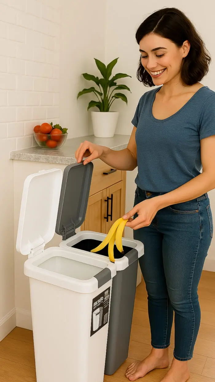 Lixeira Ecoduo com 2 Compartimentos e Tampa Removível 20L - Lig Brin - Imagem 2