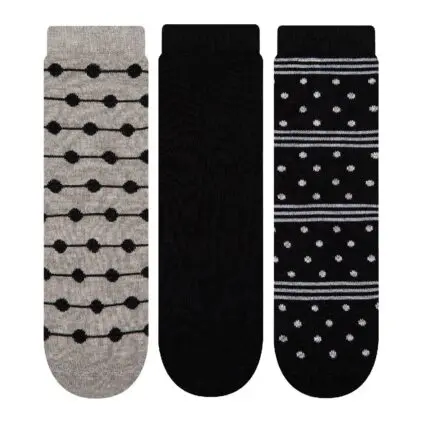 Kit 3 Pares de Meia Soquete Adulto 34-39-Cia da Meia
