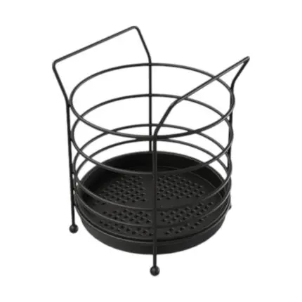 Porta Talheres de Aço Aramado com Fundo Plástico 13x13x16,5cm Linha Cozinha - Stolf