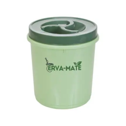 Pote de Plástico para Erva Mate Tampa com Rosca 2L - Erca Plast