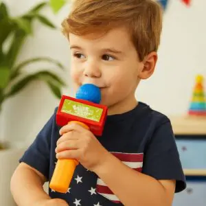 Microfone Musical com Som e Luz de Plástico-Toys - Imagem 2