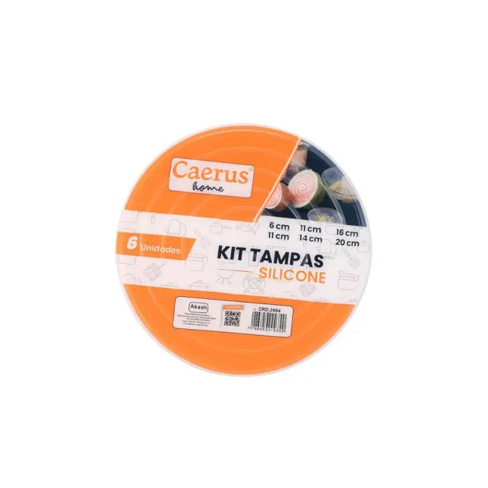 Kit com 6 Tampas de Silicone Elasticas e Reutilizaveis-Caerus Home - Imagem 1