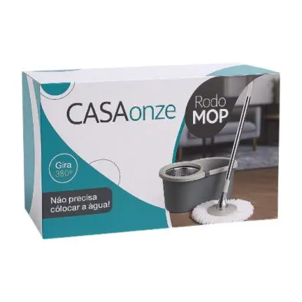Rodo Mop Giratório de 8 Litros com Centrifuga de Alumínio - CASAonze