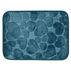 Tapete Viena 60x40cm 100% poliéster com Estampa de Coração para Banheiro - Imagem 5