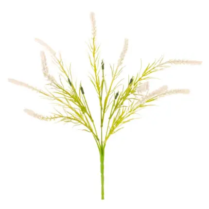 Buquê Lavanda x5 com 36cm Flocada com Folhas Claras - Bella Garden