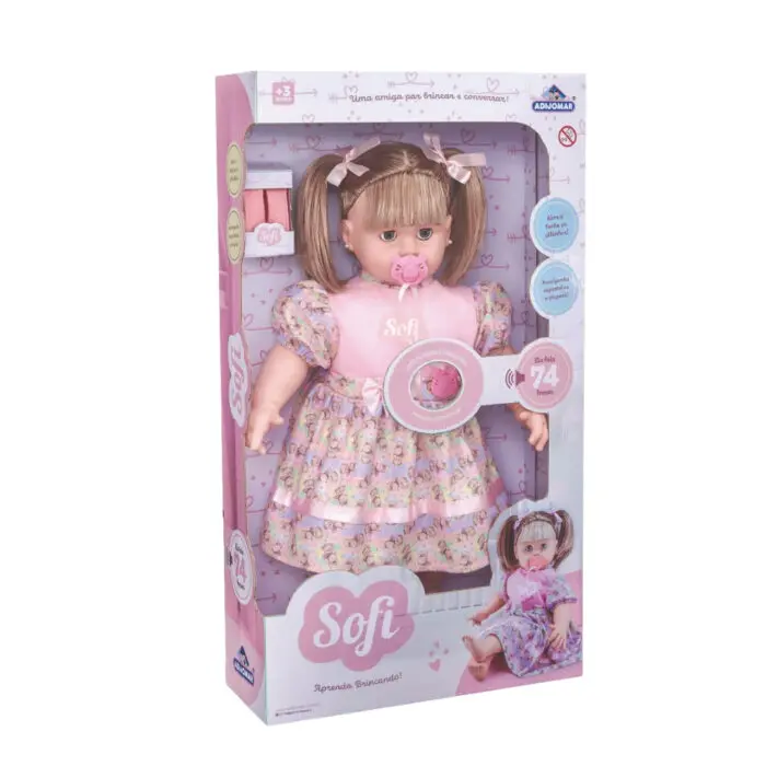 Boneca Sofi de 58cm que Fala 74 Frases - Adijomar - Imagem 1