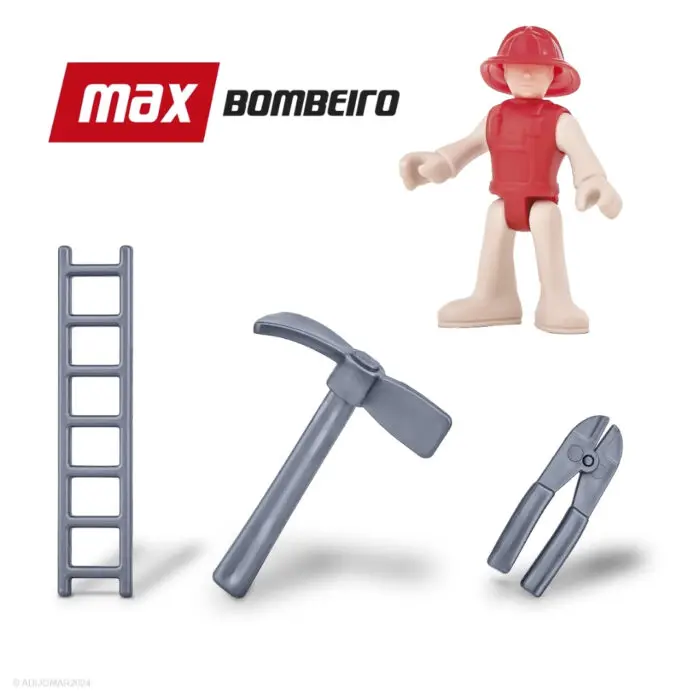 Brinquedo Caminhão Max Bombeiros de 48cm - Adijomar - Imagem 4