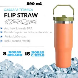 Copo Isotérmico com Alça de 890ML GDR1437 - GoldenRio - Imagem 4
