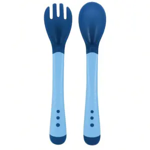 Kit Colher e Garfo de Plástico de 13cm cada Infantil com Estojo - Cosy - Imagem 2