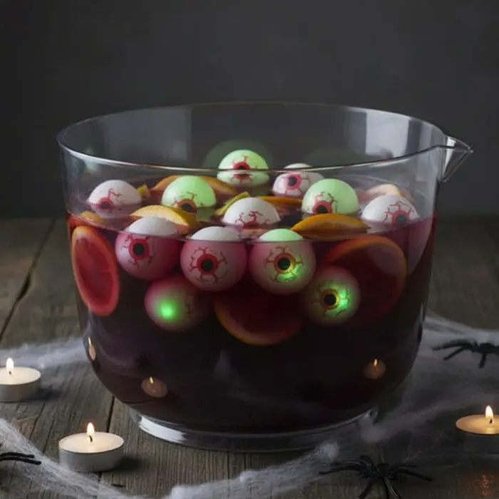 Enfeite Party Halloween Olhos de Plástico 6 unidades de 3,2cm e 2 Cores - Imagem 2