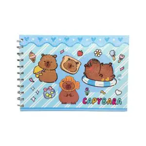 Livro para Colorir Capybara com Adesivos de 48 Folhas e Capa Dura