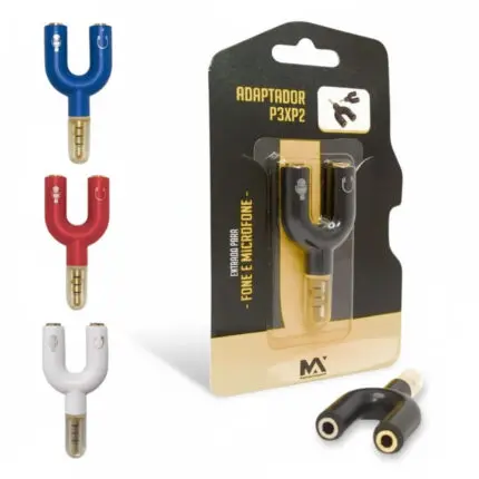 Adaptador para Microfone e Fone P3xP2 MAX-ADP3 - MaxMidea
