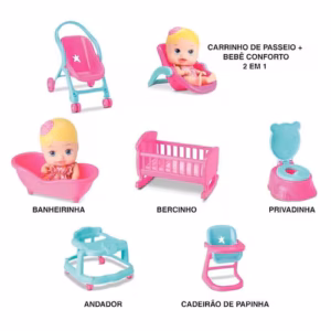 Brinquedo Casinha de Boneca com Boneca Little Dolls - Divertoys - Imagem 5