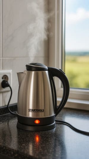 Chaleira/Jarra Elétrica Inox 2 Litros 110/220V com Desligamento Automático e Tampa de Segurança – Startools - Imagem 2