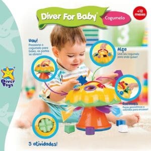 Brinquedo Cogumelo Didático para Bebês Diver For Baby - Divertoys - Imagem 2