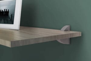 Prateleira de Madeira Nogueira com Suporte Prata 1,5x20x40cm Concept- Prat-K - Imagem 2