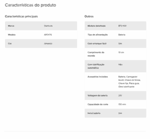 Mini MotoSerra Elétrica 6 Polegadas Portatil a Bateria 21V Recarregável - Startools - Imagem 10