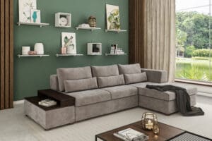 Prateleira de Madeira Nogueira com Suporte Prata 1,5x20x40cm Concept- Prat-K - Imagem 3