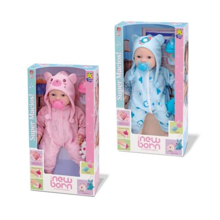 Boneca Brincando de Pijama New Born - Divertoys