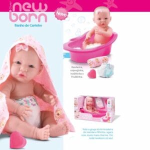 Boneca Banho De Carinho Diver New Born - Divertoys - Imagem 2