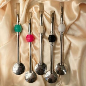 Bomba para Chimarrão Inox Anel com Pedra - Taumer - Imagem 2