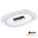 Bandeja Oval com Borda Trançada Cristal Premium - Keita