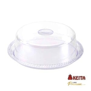 Porta Bolo com Borda Trançada Cristal Premium - Keita - Imagem 3